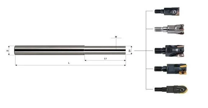 Tungsten Carbide Extension Shank Rods Customized Boring Carbide Bar